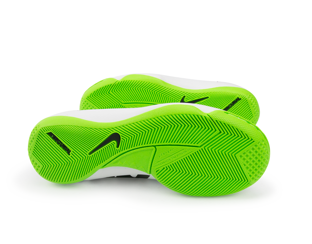 Nike Kids Mercurial Victory IV Indoor Soccer Shoes White/Black/ Electric Green
