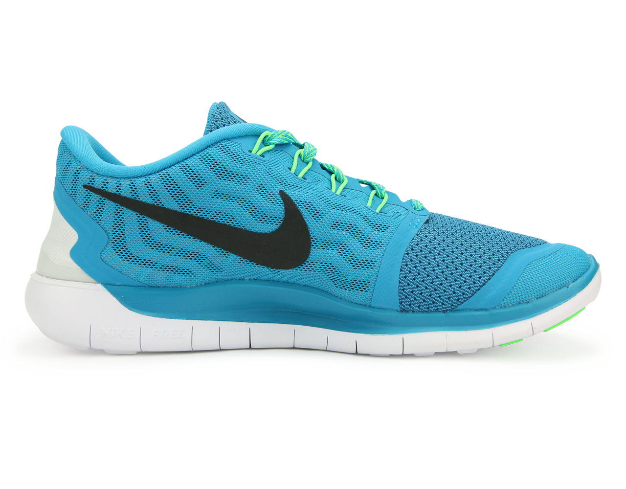 Nike Women's Free 5.0 Running Shoes Blue Lagoon/Black Volt/Green Cp