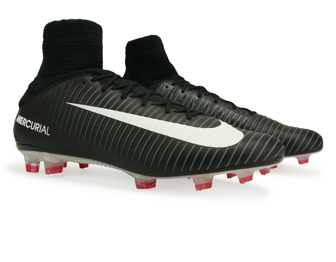 Nike Men's Mercurial Veloce III Dynamic Fit FG Black/White/Dark Grey/University Red