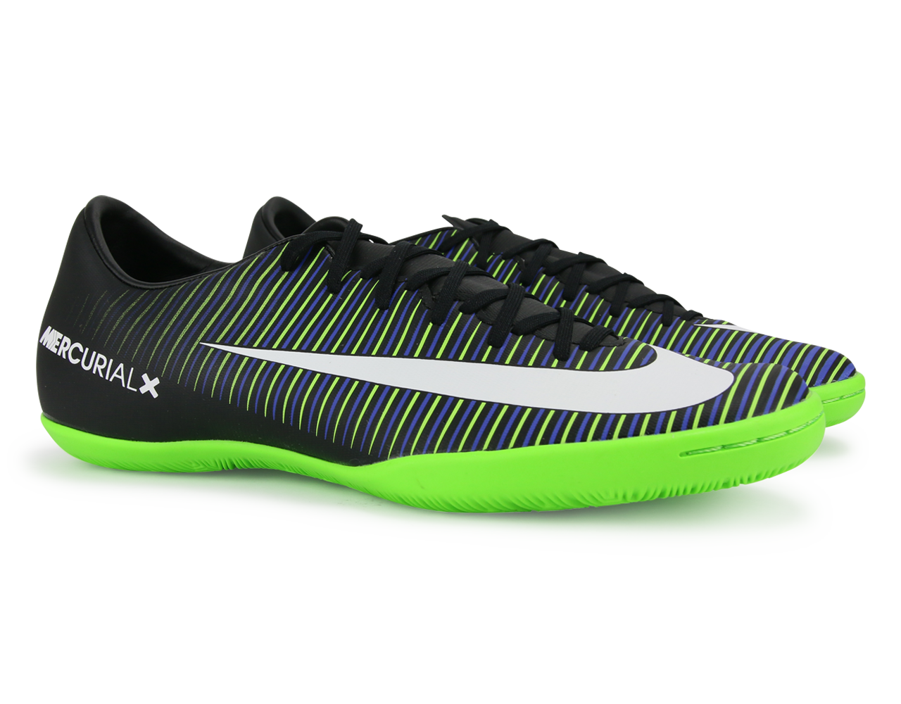 Nike Men's MercurialX Victory VI Indoor Shoes Black/White/Electric Green