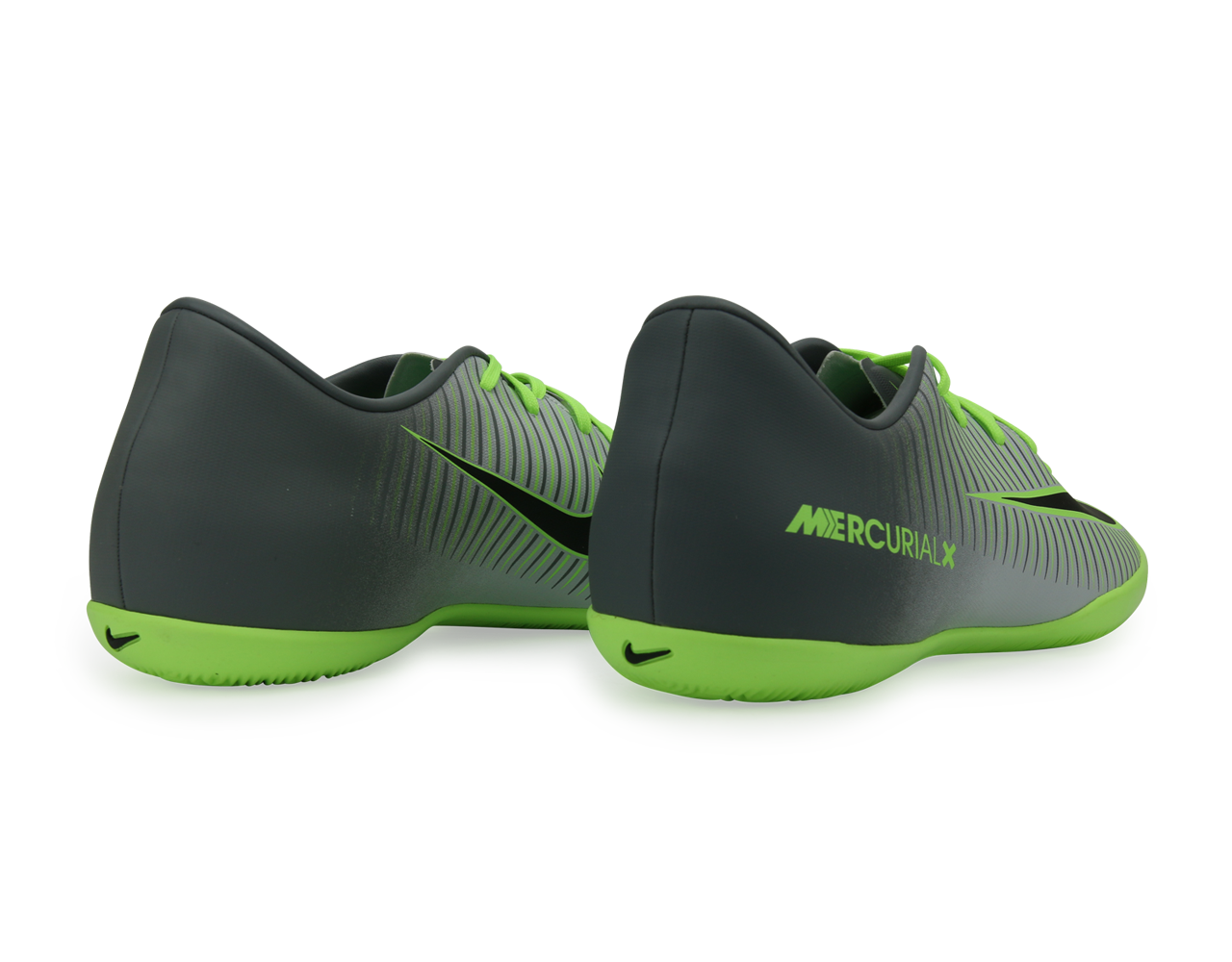 Nike Men's MercurialX Victory VI Indoor Soccer Shoes Pure Platinum/Black/Ghost Green