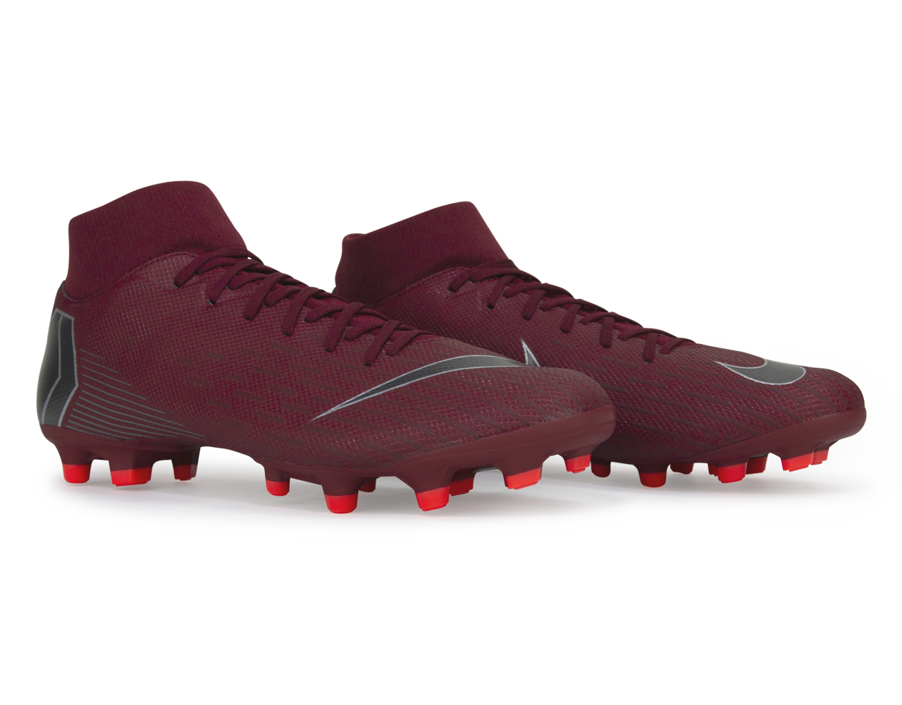 Nike Men's Mercurial Superfly 6 Academy FG/MG Team Red/Metallic Dark Grey