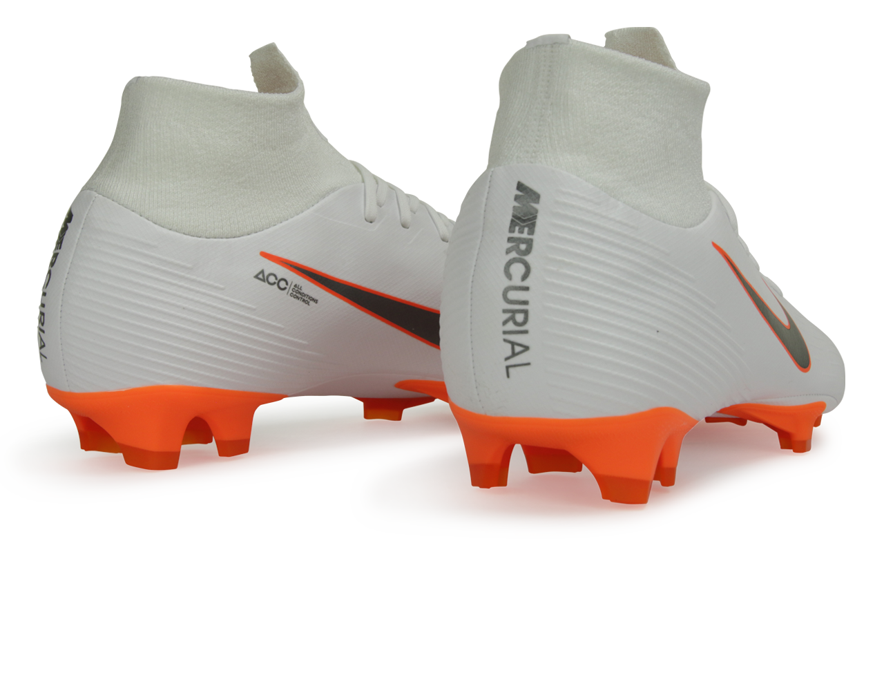 Nike Men's Mercurial Superfly 6 Pro FG White/Metalic Cool Grey/Total Orange