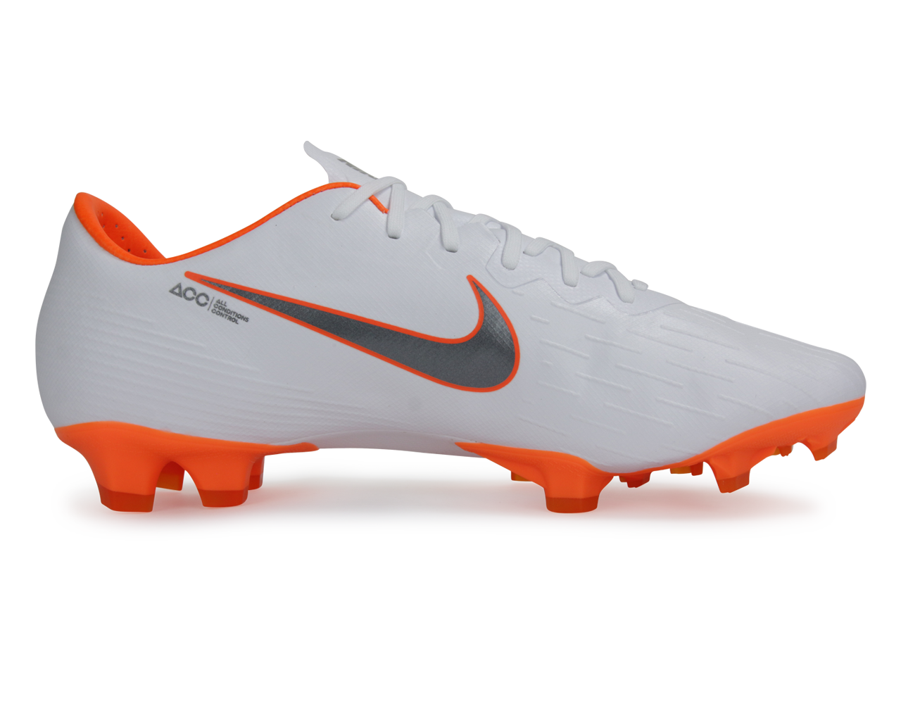 Nike Men's Mercurial Vapor 12 Pro FG White/Metalic Cool Grey/Total Orange