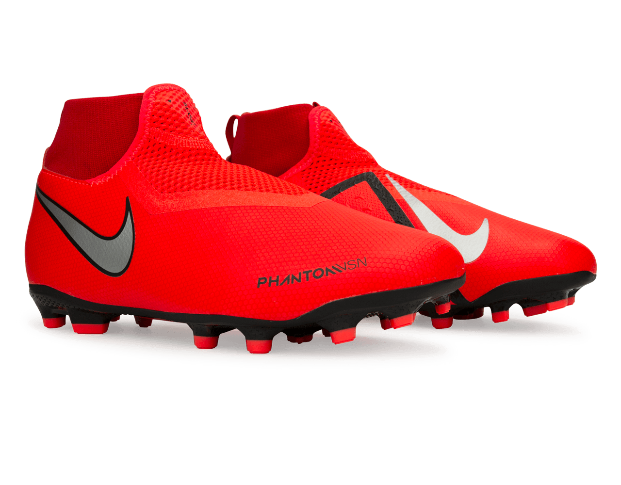 Nike Kids PhantomVSN Game Over Academy DF FG/MG Bright Crimson/Metallic Silver