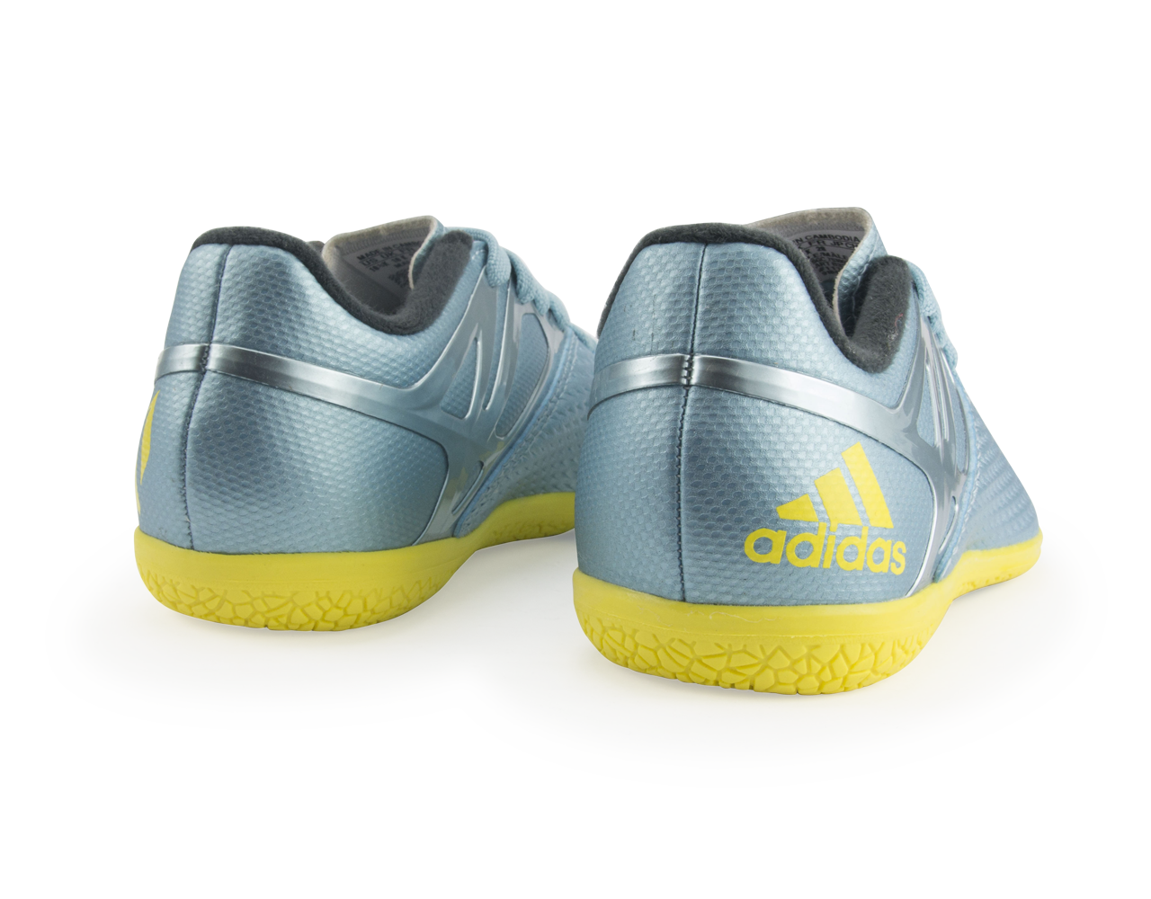 adidas Kids Messi 15.3 Indoor Soccer Shoes Matte Ice Metallic/Bright Yellow/Black