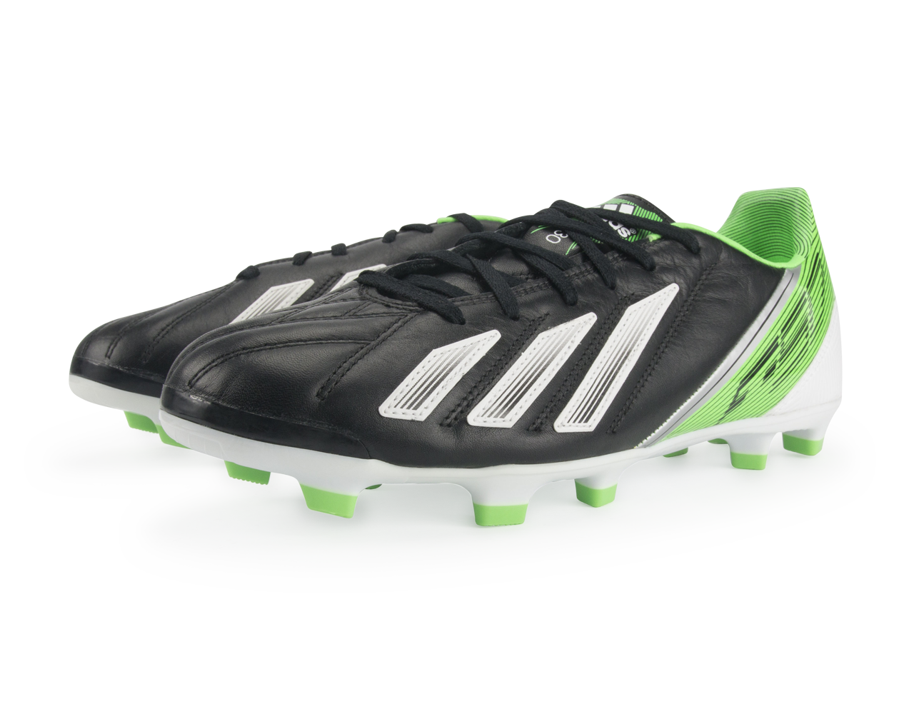 adidas Men's F30 TRX FG Leather Black/Running White/Green Zest