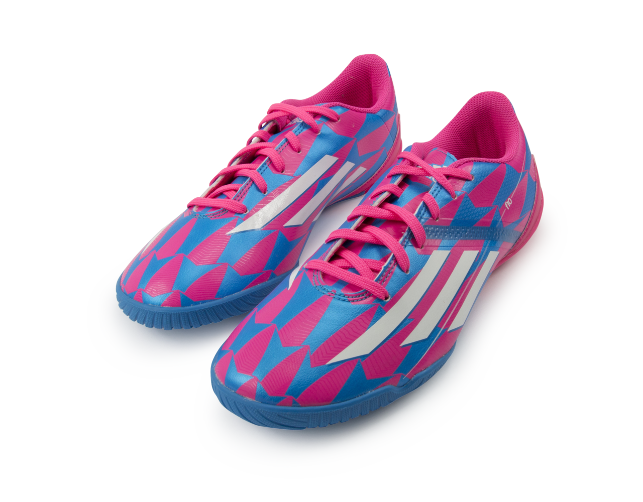 Adidas Men's F10 (Messi) Indoor Soccer Shoes Solar Pink/White/Solar Blue