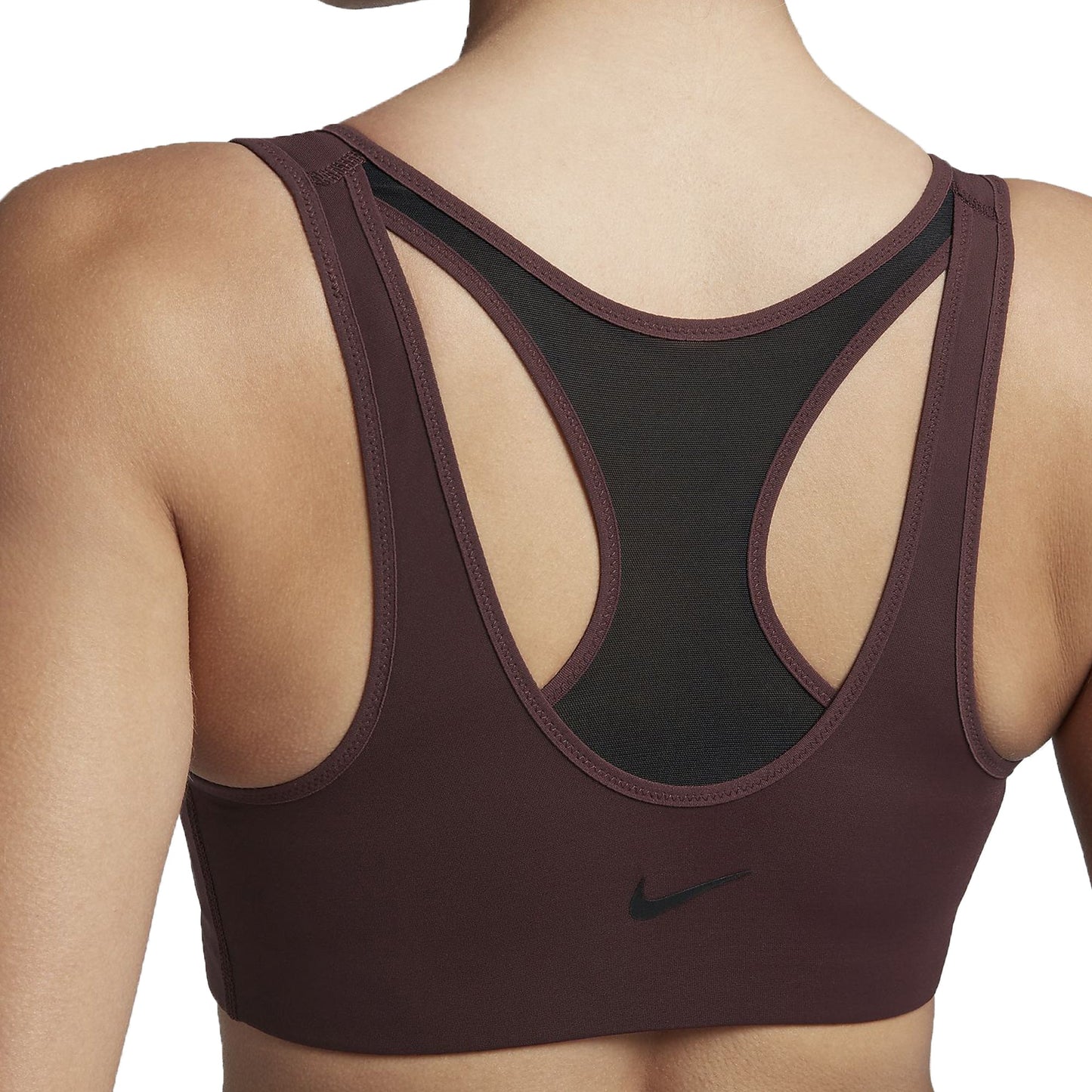 Nike Women's Shape Zip Sports Bra Burgundy Crush/Black