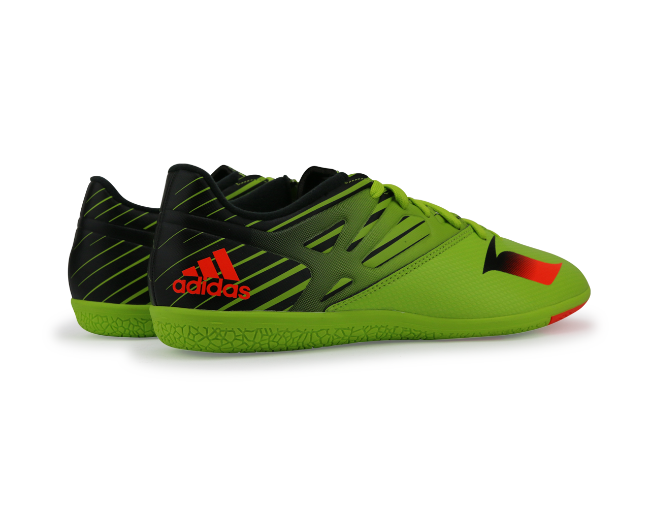 adidas Men's Messi 15.3 Indoor Soccer Shoes Solar Slime/Solar Red/Black