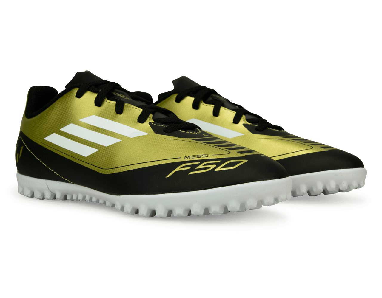 adidas Kids F50 Club Messi TF Gold/Black/White