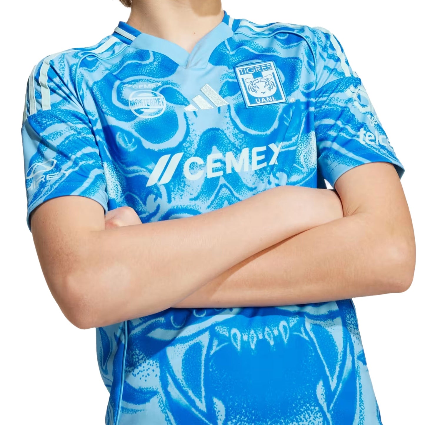 adidas Kids Tigres UANL 2025/26 Away Jersey Sea Blue