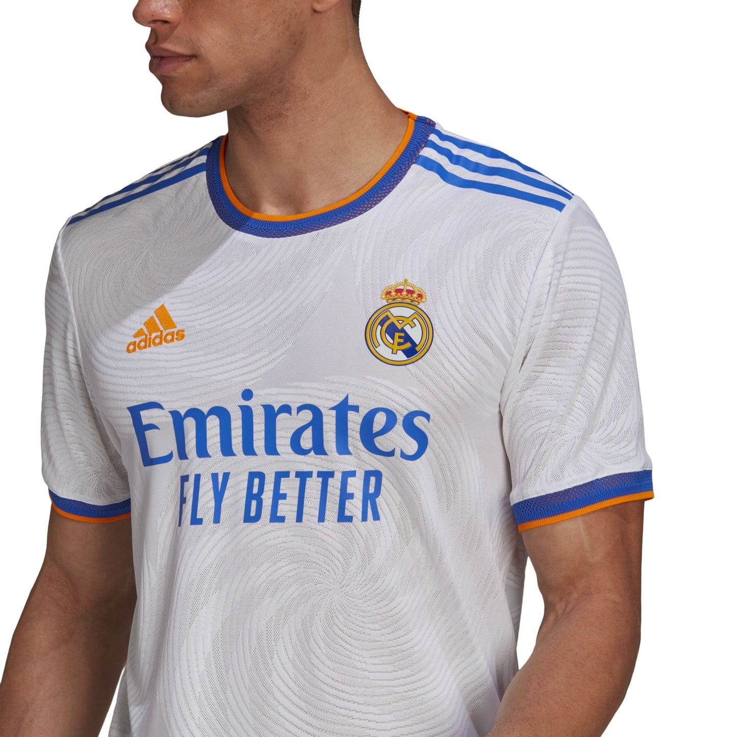 adidas Men's Real Madrid 2021/22 Authentic Home Jersey White/Blue