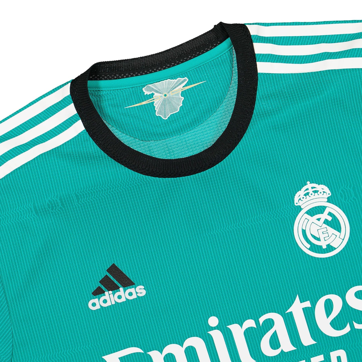 adidas Men's Real Madrid 2021/22 Authentic Third Jersey Aqua/White