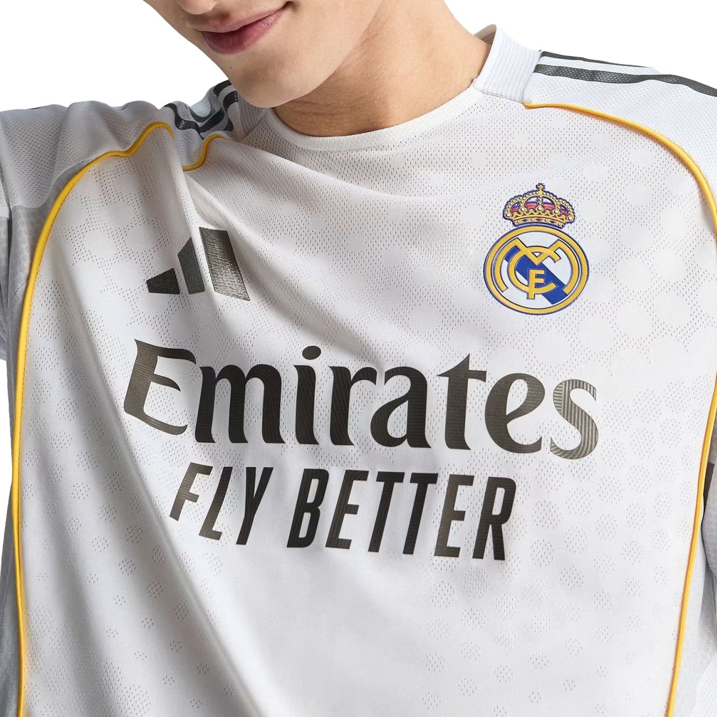 adidas Men's Real Madrid 2025/26 Authentic Home Jersey White
