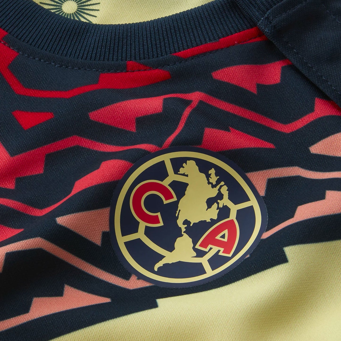 Nike Kids Club America 2021/22 Home Mini Kit Lemon Chiffon/Armory Navy