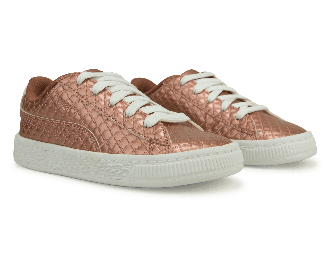 PUMA Kids Basket Met Emboss Rose/White