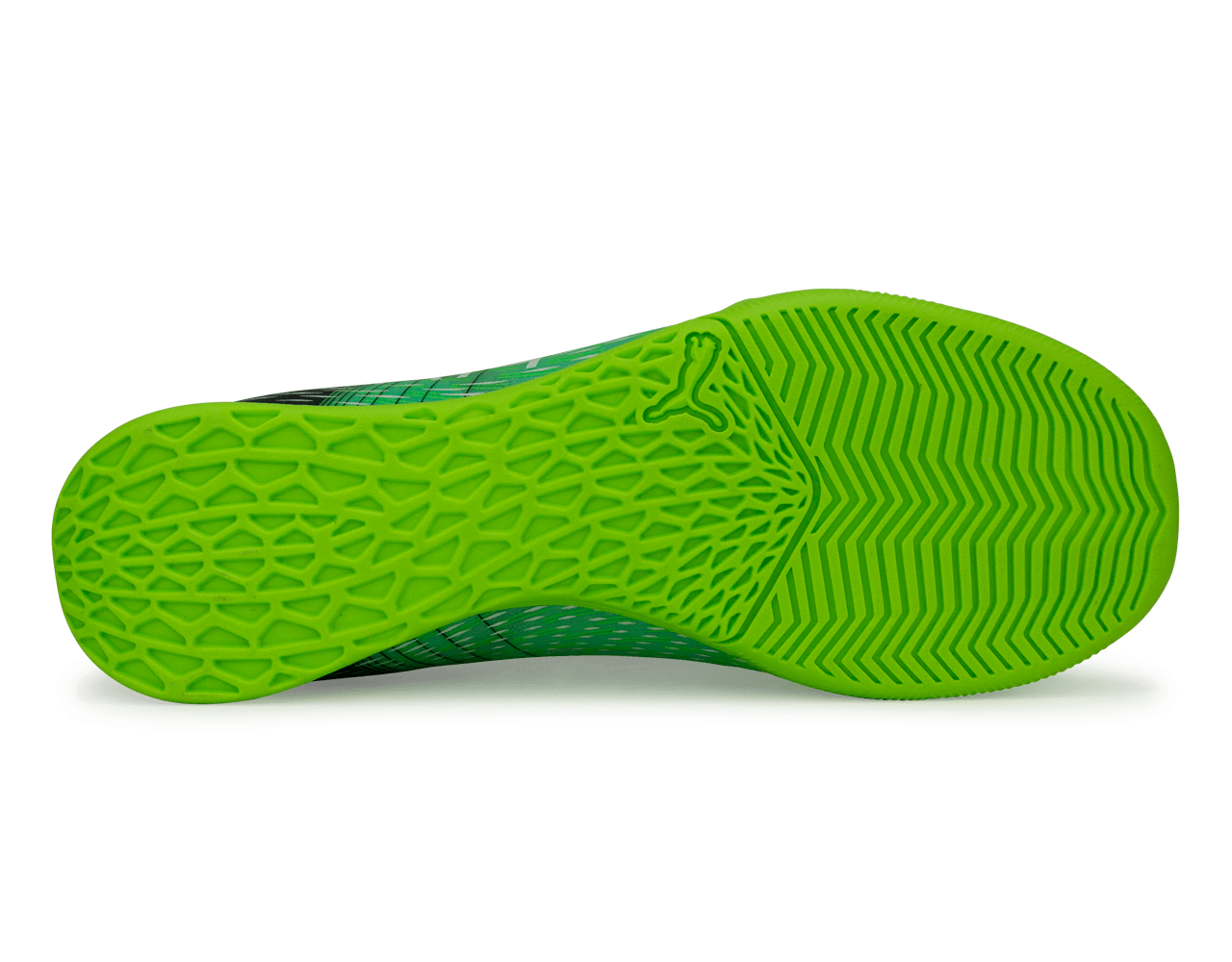 PUMA Kids Ultra 3.3 IT Indoor Soccer Shoes Green/Black