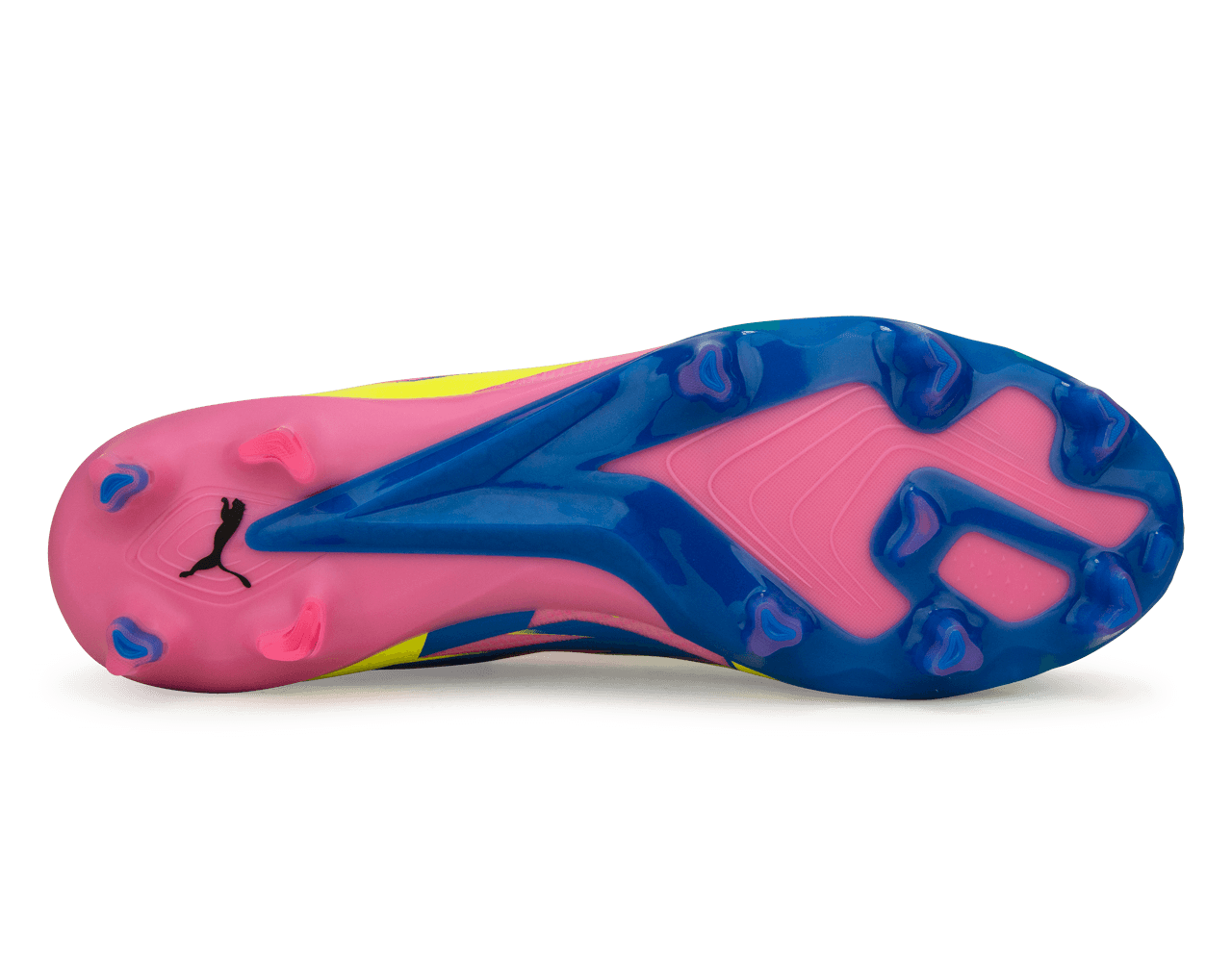 PUMA Men's Ultra Ultimate Energy FG/AG Pink/Blue/Yellow