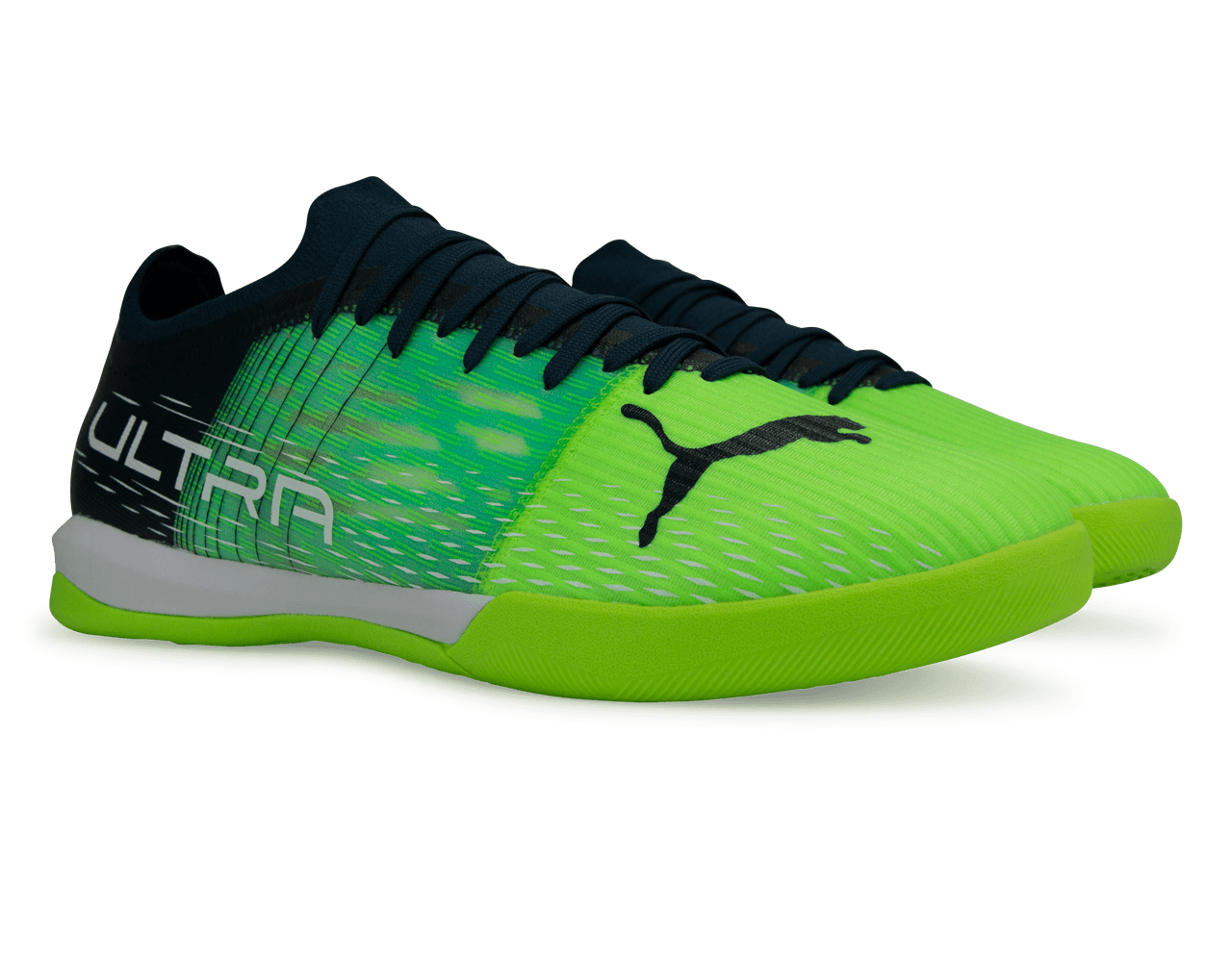PUMA Men's Ultra 3.3 IT Indoor Soccer Shoes Green/Black