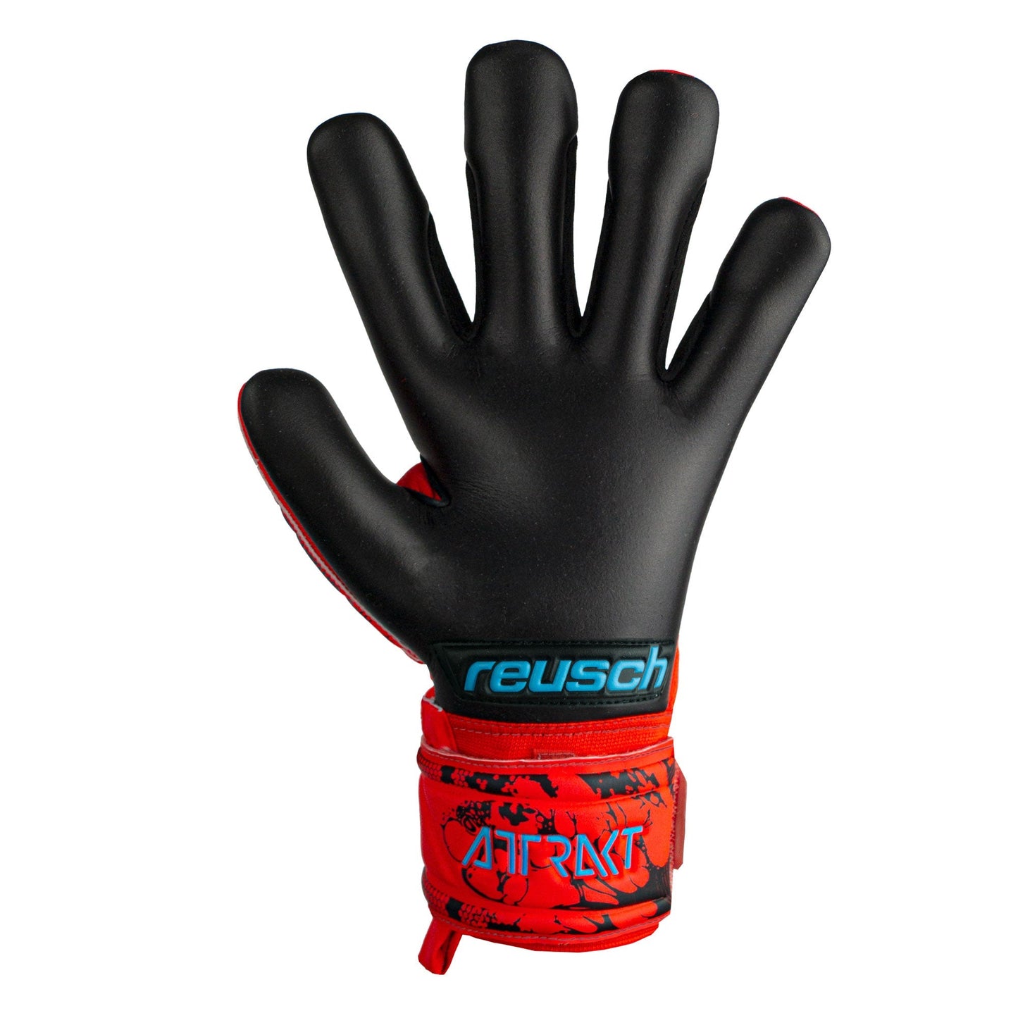 Reusch Kids Attrakt Grip Evolution Fingersave Goalkeeper Gloves Red/Black