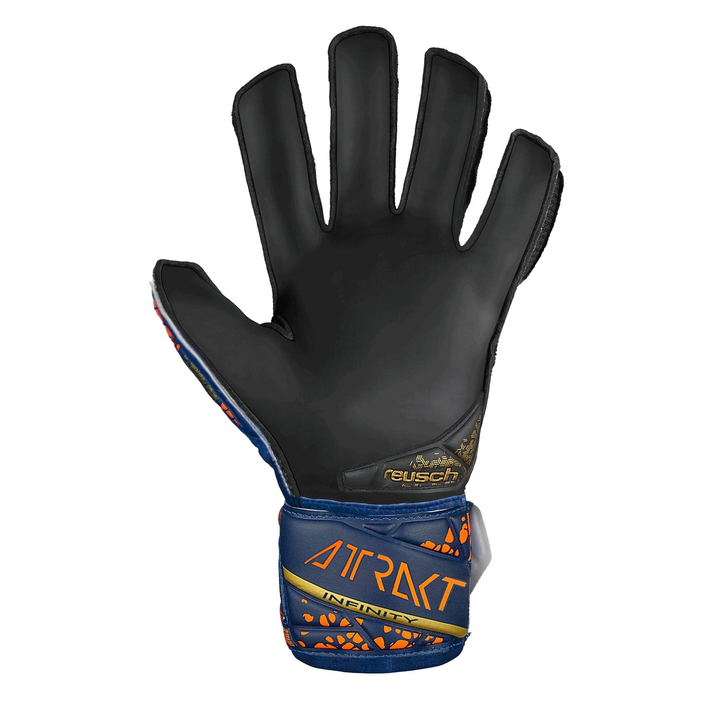 Reusch Kids Attrakt Infinity Fingersave Goalkeeper Gloves Gold/Black