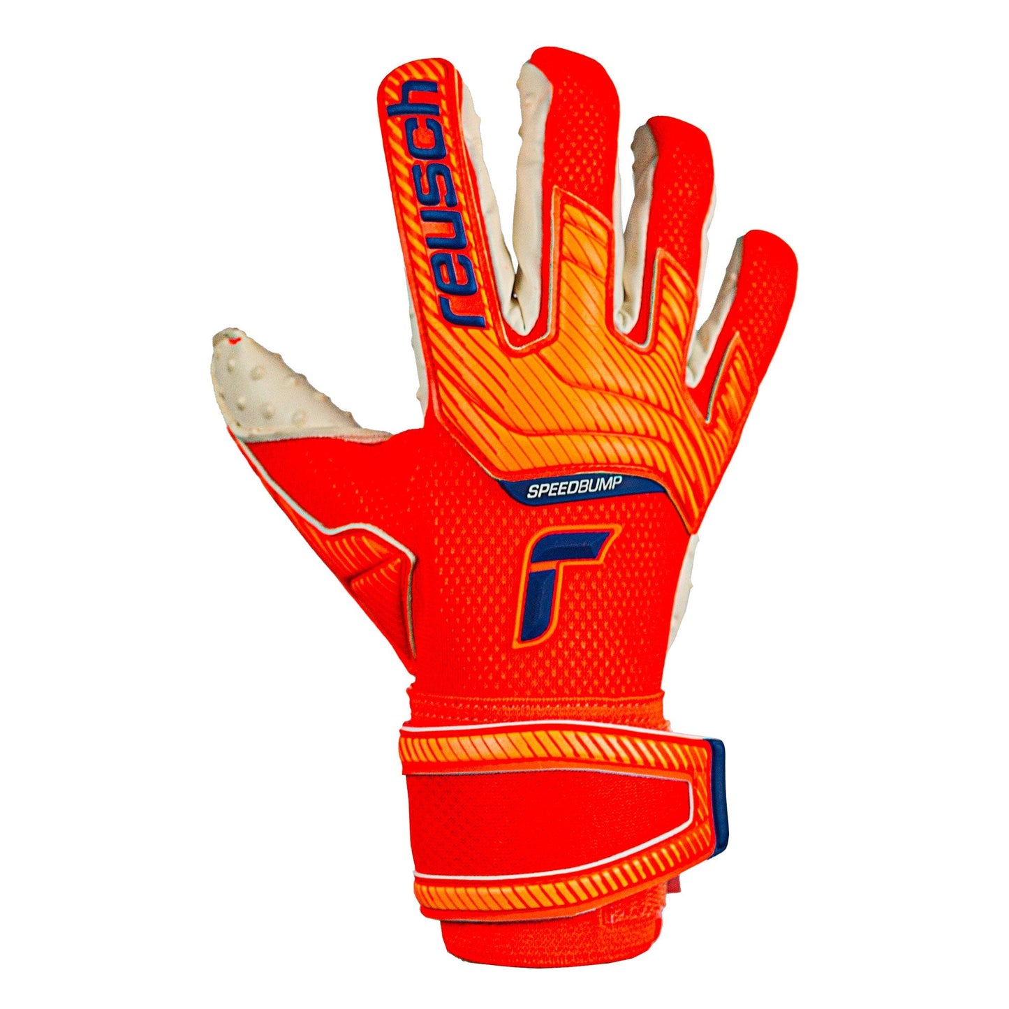 Reusch Men's Goalkeeper Attrakt SpeedBump Gloves Shocking Orange/Blue