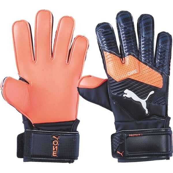 PUMA Kids One Protect 3 Goalkeeper Gloves Black/Energy Red/White