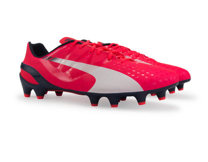 PUMA Men's evoSPEED1.3 FG Bright Plasma/White/Peacoat
