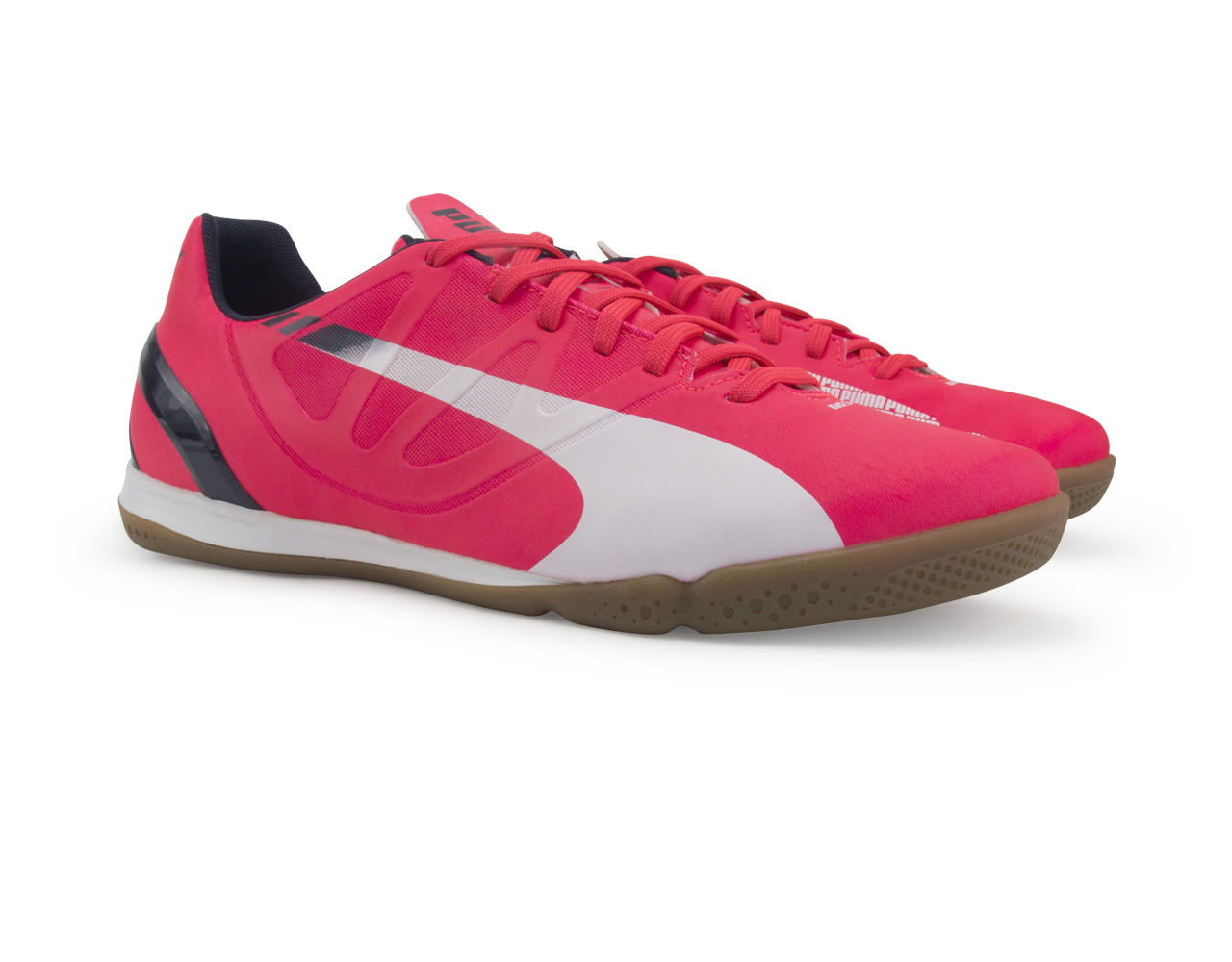 PUMA Men's 4.3 Indoor Soccer Shoes Bright Plasma/White/Peacoat