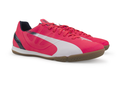 PUMA Men's 4.3 Indoor Soccer Shoes Bright Plasma/White/Peacoat