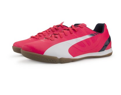 PUMA Men's 4.3 Indoor Soccer Shoes Bright Plasma/White/Peacoat