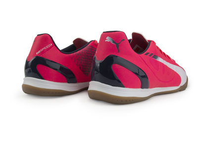 PUMA Men's 4.3 Indoor Soccer Shoes Bright Plasma/White/Peacoat