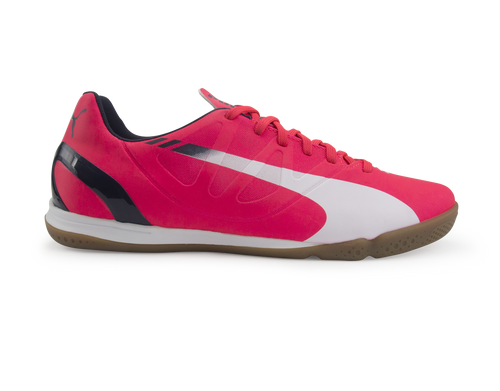 PUMA Men's 4.3 Indoor Soccer Shoes Bright Plasma/White/Peacoat
