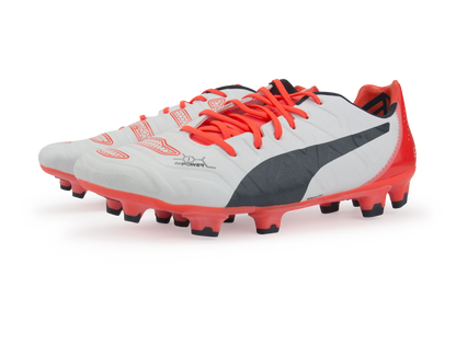 PUMA Men's evoPOWER 1.2 FG White/Total Eclipse/Lava Blast
