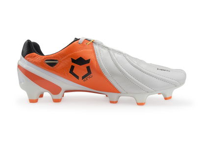 PUMA Men's King II EF+ FG Cleats White/Black/Flou Orange