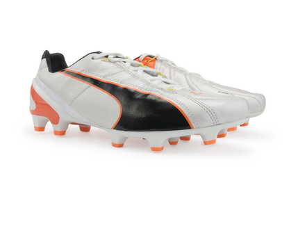 PUMA Men's King II EF+ FG Cleats White/Black/Flou Orange