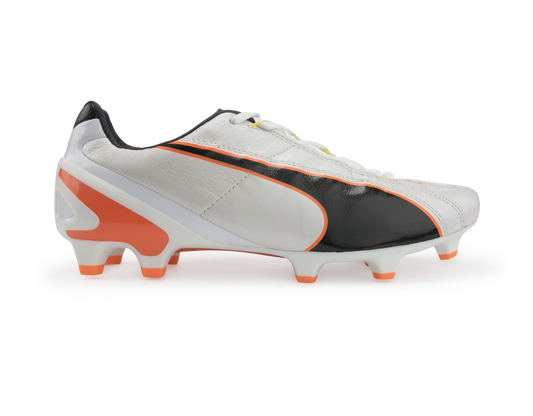 PUMA Men's King II EF+ FG Cleats White/Black/Flou Orange