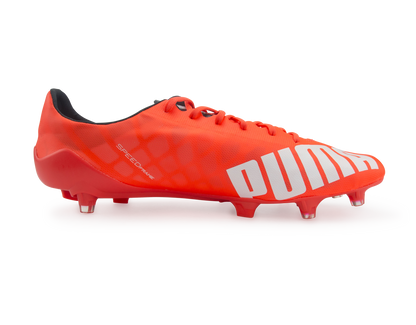 PUMA Men's evoSPEED SL FG Lava Blast/White/Total Eclipse