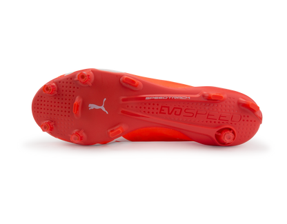 PUMA Men's evoSPEED SL FG Lava Blast/White/Total Eclipse