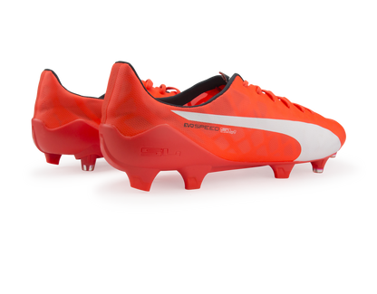 PUMA Men's evoSPEED SL FG Lava Blast/White/Total Eclipse