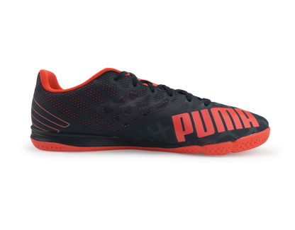 PUMA Men's evoSPEED Sala 3.4 Indoor Soccer Shoes Total Eclipse/Lava Blast/White