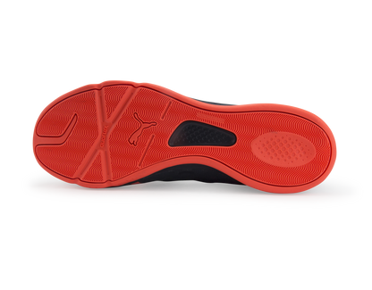 PUMA Men's evoSPEED Sala 3.4 Indoor Soccer Shoes Total Eclipse/Lava Blast/White