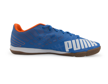 PUMA Men's evoSPEED Sala 3.4 Indoor Soccer Shoes Electric Blue/White/Orange
