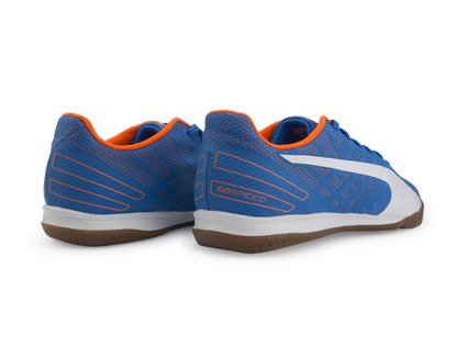 PUMA Men's evoSPEED Sala 3.4 Indoor Soccer Shoes Electric Blue/White/Orange