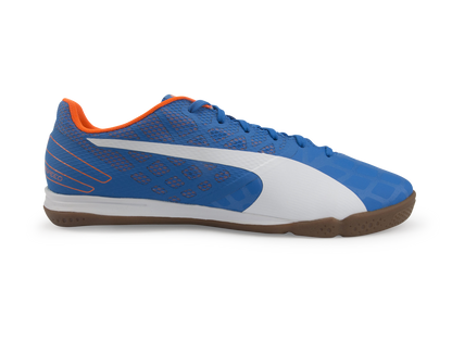 PUMA Men's evoSPEED Sala 3.4 Indoor Soccer Shoes Electric Blue/White/Orange