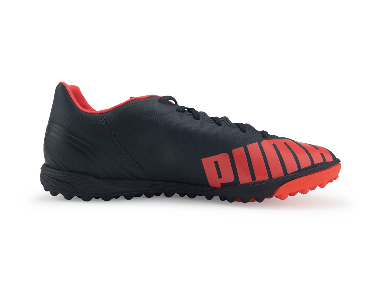 PUMA Men's evoSPEED 4.4 Turf Soccer Shoes Total Eclipse/Lava Blast/White