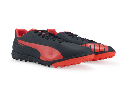 PUMA Men's evoSPEED 4.4 Turf Soccer Shoes Total Eclipse/Lava Blast/White