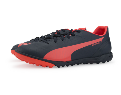 PUMA Men's evoSPEED 4.4 Turf Soccer Shoes Total Eclipse/Lava Blast/White