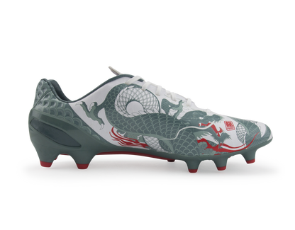 PUMA Men's evoSPEED 1.3 Graphic FG White/Sea Pine/High Risk Red